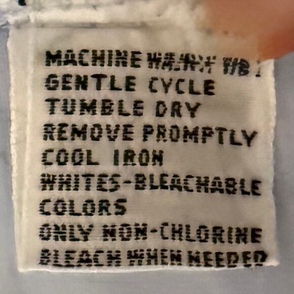 Editions by Van Heusen fitted dress shirt size 17 32/33 pale blue, single needle - Picture 5 of 6